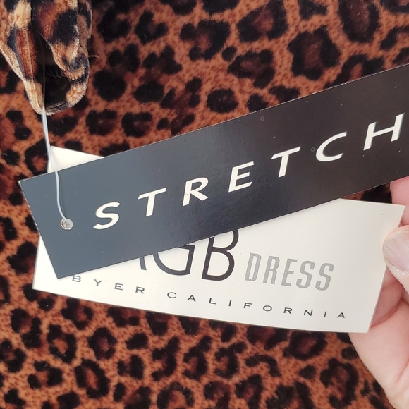 AGB dress Byer Ca., size 12, leopard print - Picture 3 of 4